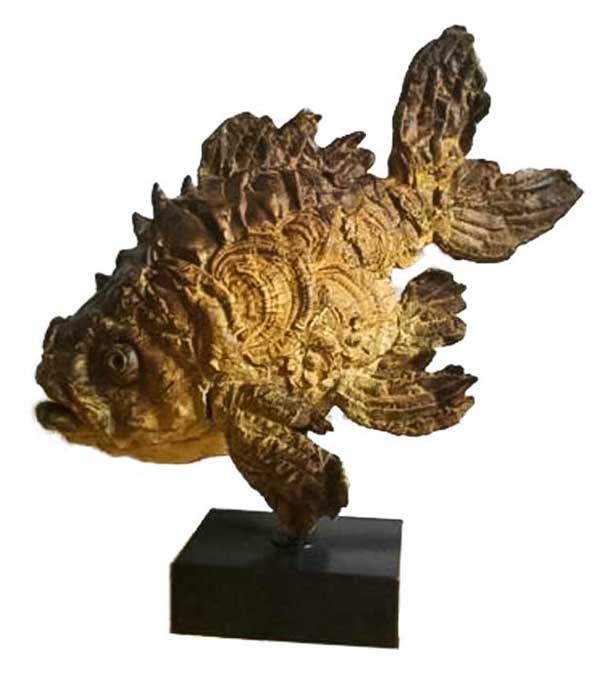 Pieter Vanden Daele Bronze Fisch „Valerius“ in Rheingau